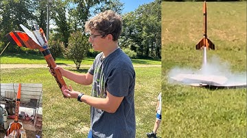 Launching my first fiber glass rocket with a g80-13t engine