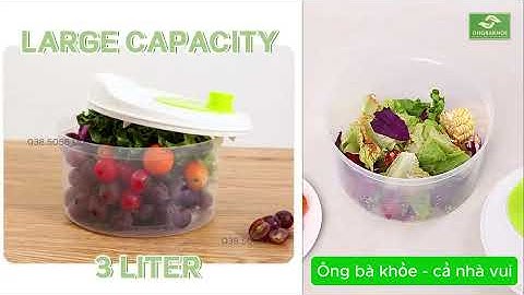 Rổ rửa rau củ xoay 360° – Dụng cụ nhà bếp hiện đại, siêu tiện lợi