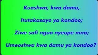 PRINCE OREH | KUOSHWA KWA DAMU YA KONDOO LYRICS