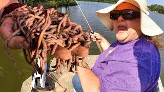 Fishing With Worms & Bobbers For Bluegill!