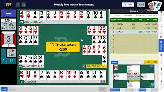 BBO Weekly Free Clearly needed to take King on 4 Overbid on 8 Inside the Head of OconDad