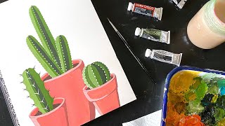 Let's relax and paint some potted cacti. grab your watercolor paper,
paint, begin following along with of these art techniques i use to my
cac...