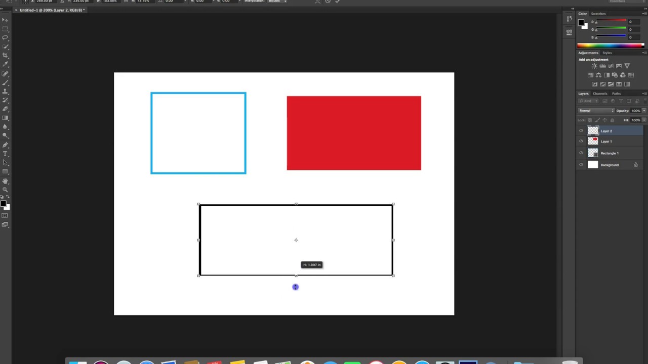 How To Make A Rectangle A Certain Size In Photoshop