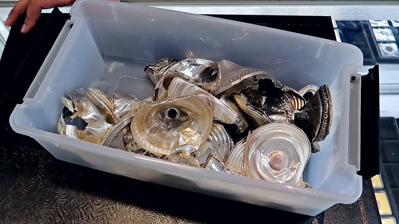 Selling Scrap Silver Candle Stands at Coin Store