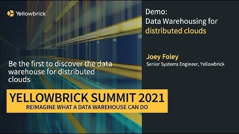 Demo: Data warehousing for Distributed Clouds