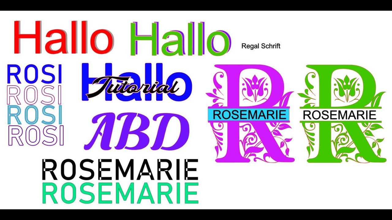 Schattenschrift,Stencilschrift,Splitt Letters und anderes mit Schriften mit dem Silhouette Studio