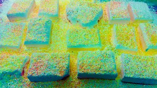 *Squeaky* Soft and fluffy cornstarch and gym chalk reform bars topped with more cornstarch 😊🩷🤍