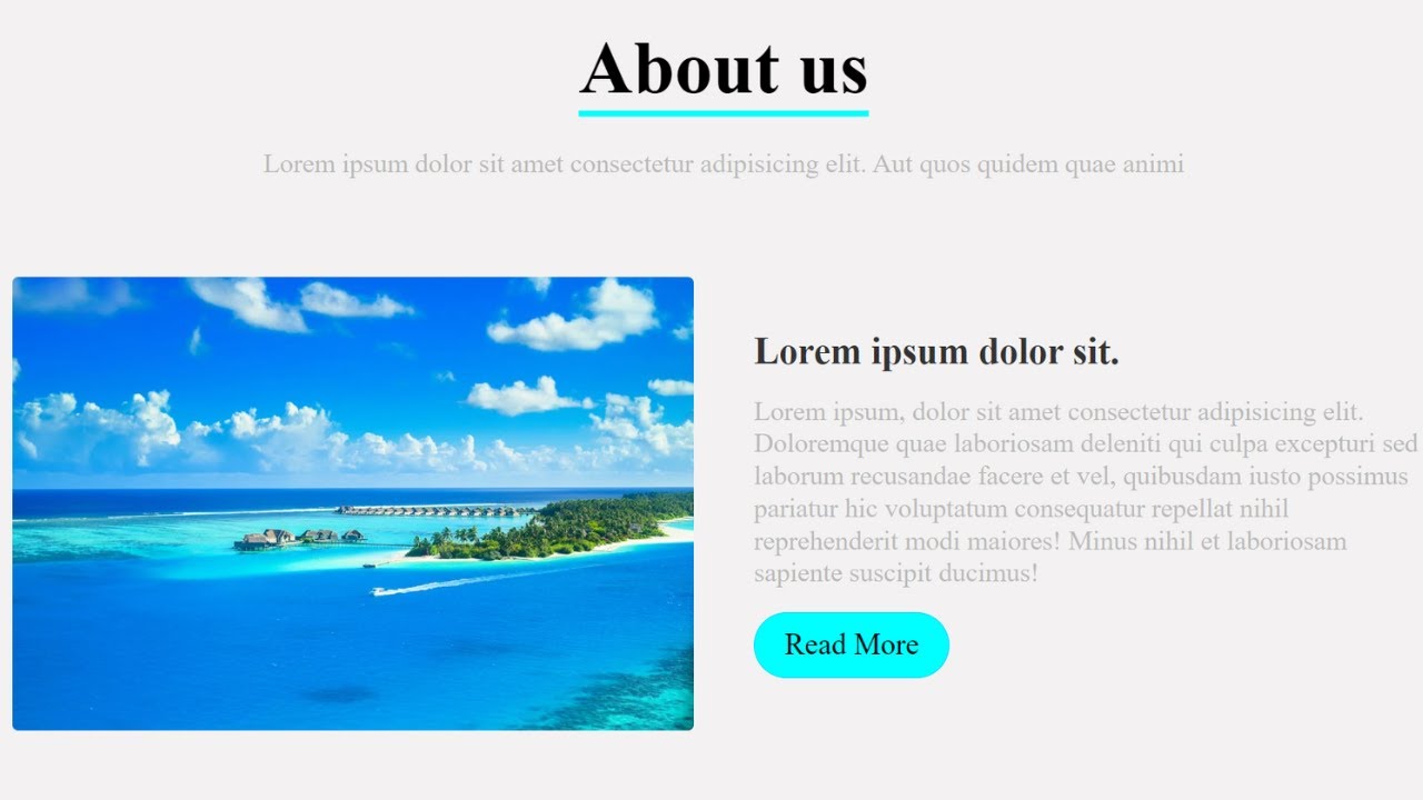 How to create a about us page in the website using html and css//About ...