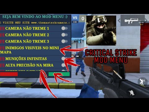 🔥CRITICAL STRIKE, desbloquiei todas as skins com 🔥MOD MENU 