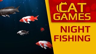 CAT GAMES - Night Fishing (Videos for cats to watch) 1 hour