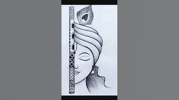 Krishna drawing 🌺❤️ || Easy step #shorts #youtubeshorts #krishna #viralvideo #art