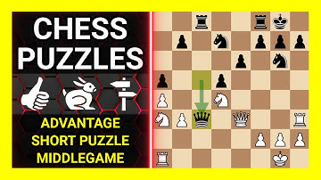 Chess Puzzles to Practice. Themes: Advantage, Short puzzle, Middlegame. Learn Chess
