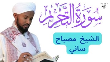 سوره التحريم مكتوبة كاملة بالتشكيل من المصحف القارئ مصباح ساني #coran