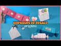 Como hacer 4 empaques o envolturas de regalo divertidos y fáciles| #origami - Diy Cute