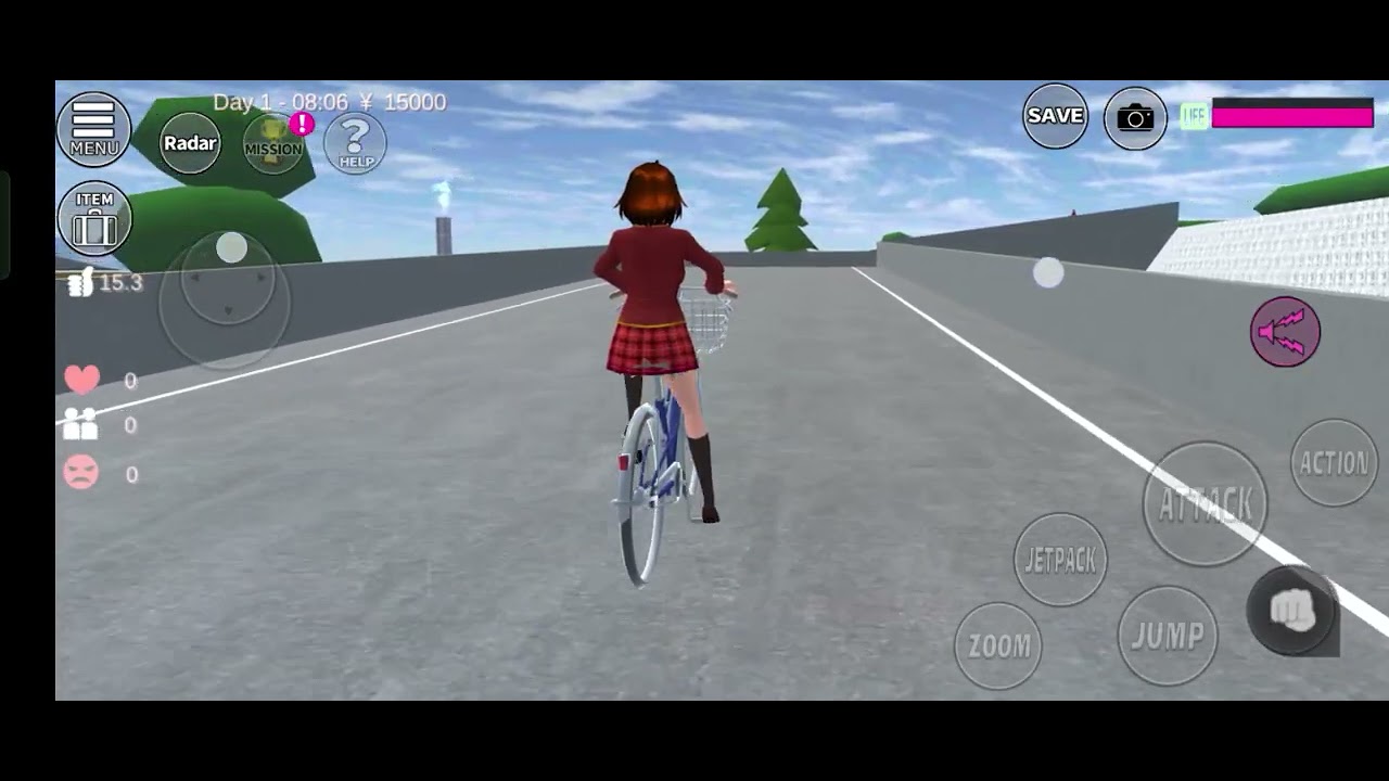 pergi ke cafe kucing sakura school simulator