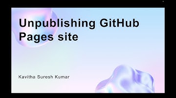 Unpublishing GitHub Pages site