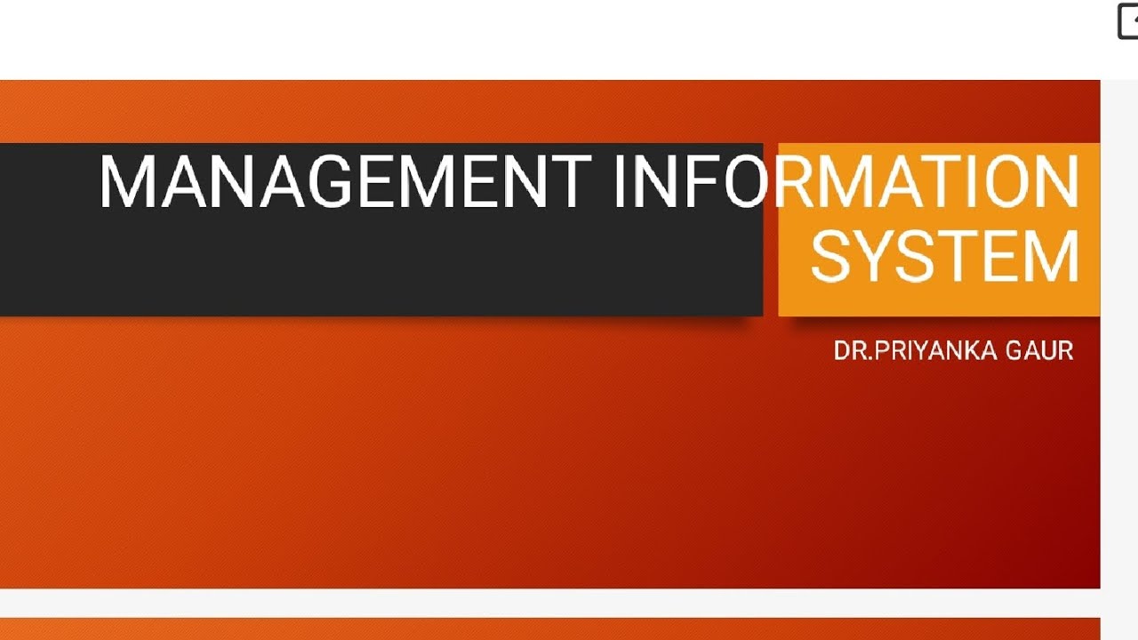 MIS (MANAGEMENT INFORMATION SYSTEM ) Meaning ,Role, Components #b.com# ...