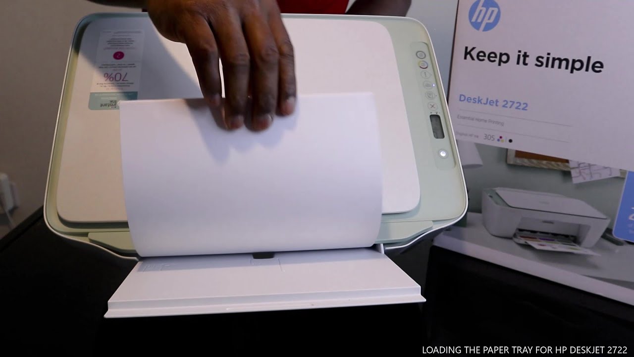 Reizende handelaar heden Antagonist LOADING THE PAPER TRAY FOR HP DESKJET 2722 - YouTube