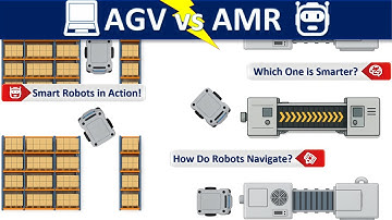 🤖AGVs vs AMRs | Future of Industrial Automation ! #automation #agv #amr #robot #industrialautomation