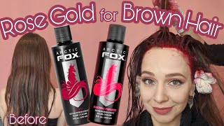 Rose Gold For Brown Hair Arctic Fox Recipe Review + Updates  DIY Rose Brown Hair Part 2
