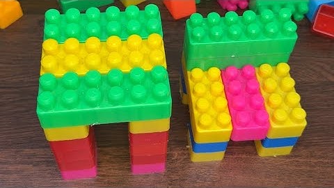 Satisfying DIY Table ,Chair ASMR/Building Blocks/Block Game/logo building fun#asmr #building 