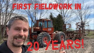 Will it pull?  Massey Ferguson 1800 first time in the field in 20 years!