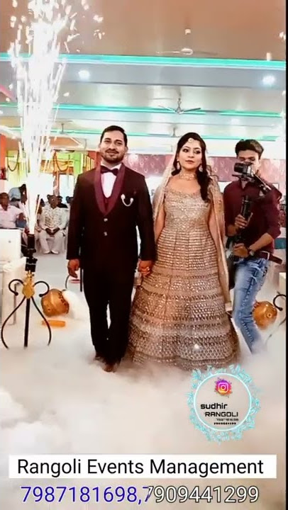 bride entries betul rangoli events management betul Instagram I'd.... @sudhir_rangoli