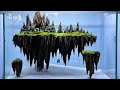 Diy sand waterfall aquarium  flying island avatar new trend