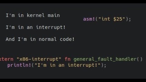 Handling interrupts in my rust kernel
