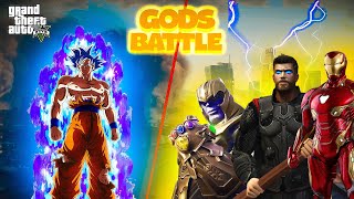 GOKU VS THOR ,THANOS,IRONMAN & SUPERMAN | GTA V #gaming #gta #youtube #videogames #video #trending