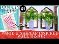 DIY DOLLAR TREE WOOD Shiplap Wall Decor | Metal~Stone Finish Planter | Modern Farmhouse | Home Decor