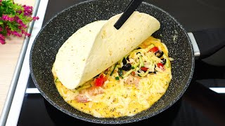 Just add an egg, ham and cheese to a tortilla and you will be surprised! Breakfast in 5 minutes!