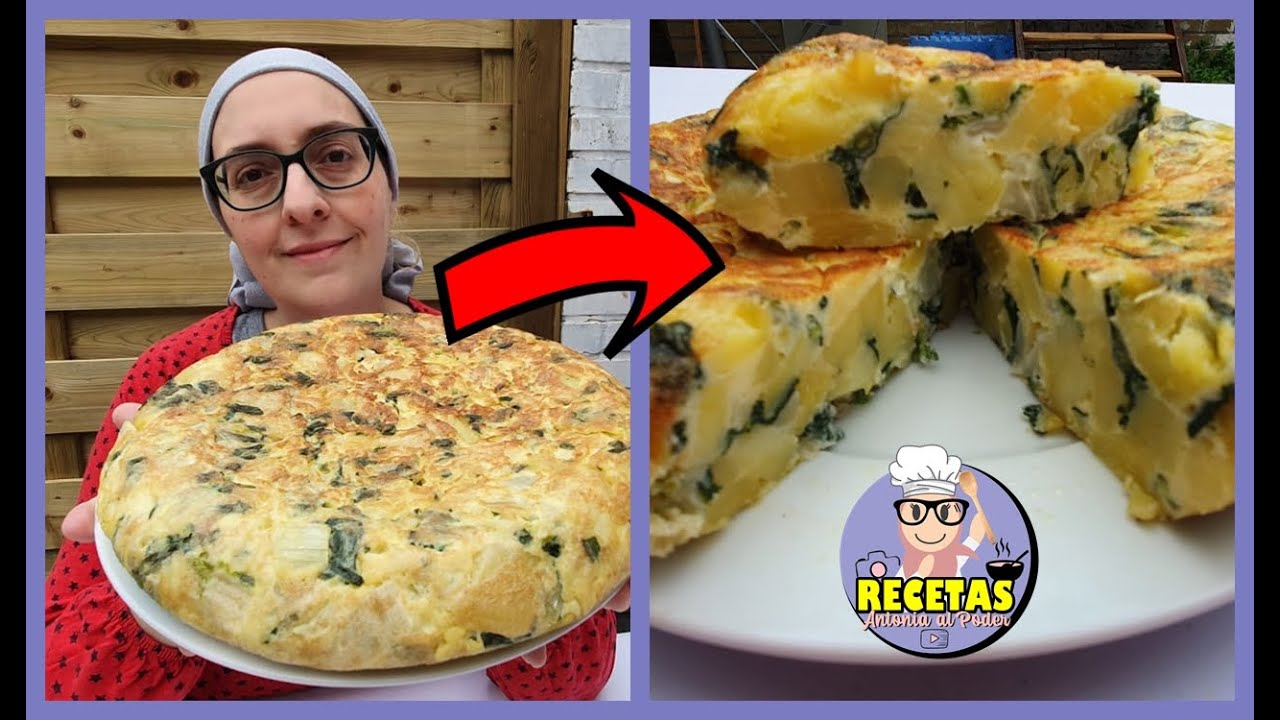 TORTILLA DE PATATAS CON  ACELGAS | RÁPIDO Y FÁCIL