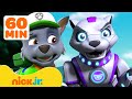 PAW Patrol Pups Stop Mega Meow Meow Robot! w/ Rocky, Chase &amp; Skye | 1 Hour Compilation | Nick Jr.