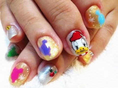 ネイル ディズニーのクリスマスネイルがめっちゃ可愛い Disney Christmas Nail Is Cute Youtube