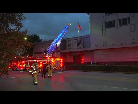 Houston fire and police respond to reports of documents being burned at Consulate General of China