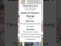 Learn what Nonage means.