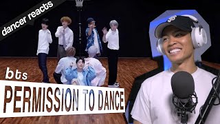Dancer Reacts to BTS - PERMISSION TO DANCE Dance Practice