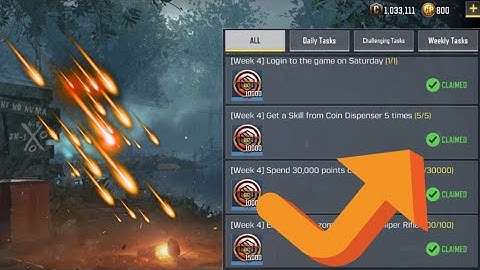 Call Of Duty Mobile Zombies Get a Skill from Coin Dispenser 5 times Task Complete