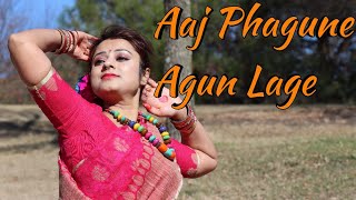 Video thumbnail of "Aj Fagune Agun Lage Dance| Folk Dance| Jhilik Choreography | Abhijit Basu & Dola Roy| Jhumur Dance"