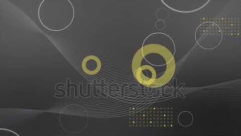 Abstract Background with Moving Circles Dots Lines yellow and white semi dark