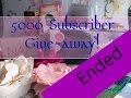 5000 subscriber Give-Away!!!! -------sorry the give away has ended-----