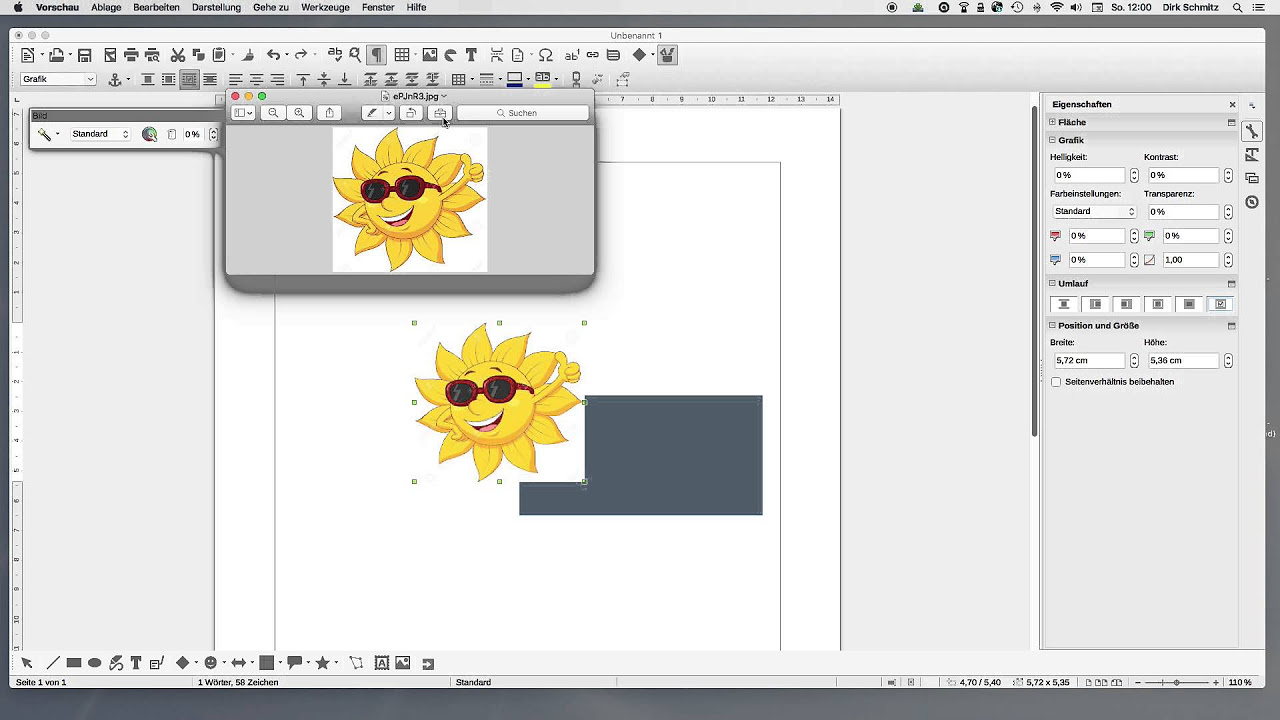 Update Libre Office Bildhintergrund transparent machen