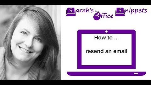 How to resend an email in Outlook | Sarah