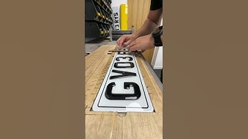 Shortened 3D Gel number plate with a border 🤤 See how it