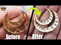 moon gold pendant making  | handmade kundan jadaau gold jewellery | learn how to make  @100NI ARTS