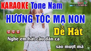 Hương Tóc Mạ Non Karaoke Tone Nam | Nhạc Sống Thanh Ngân