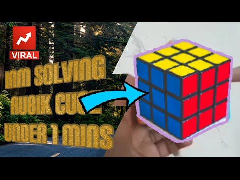 Iam solving cube 3*3 | solving rubik cube under 1 minute | beginners method