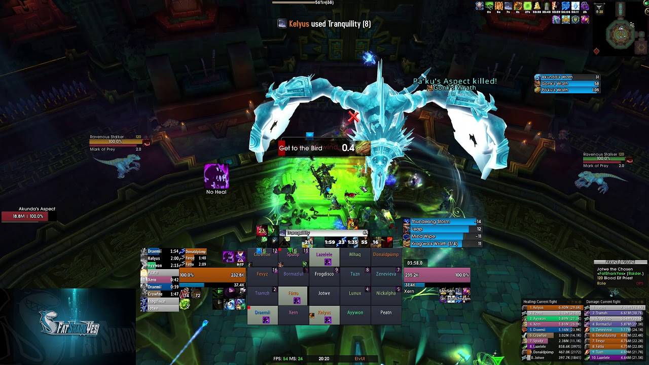 FatSharkYes vs Conclave of the Chosen Mythic - Resto Druid, Pov