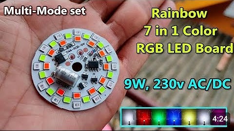 7 in1 Color or Rainbow Color 9W 230v RGB LED DOB Board | Multi-Mode Set | Low-Cost |
